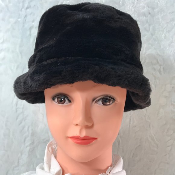 Faux fur bucket Flip Brim Hat - Picture 5 of 5